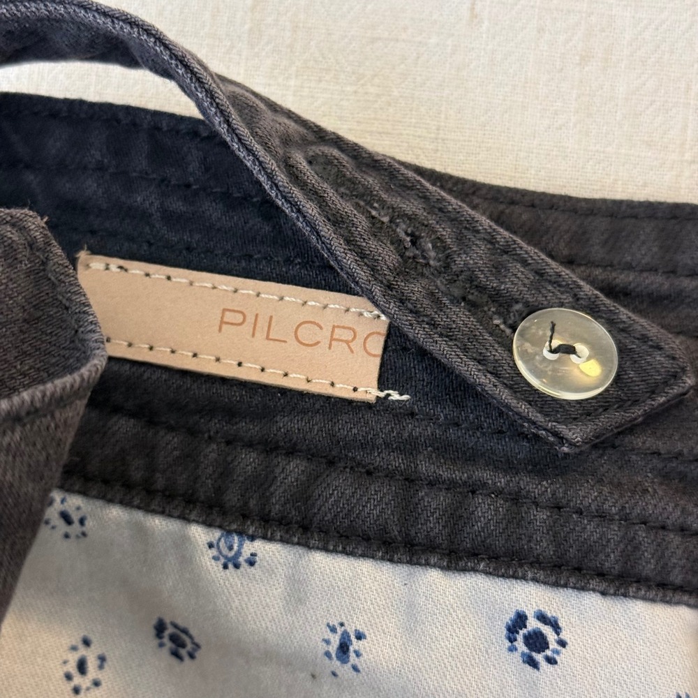 Pilcro Puddle Wide Leg Denim Jumpsuit Womens 27 Black NEW with tags - Picture 6 of 12